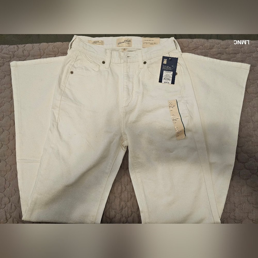 High-Rise Flare White Jeans.